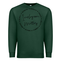Sports Green inclusion matters with empathy bravery respect Premium Sweatshirt - artisFamous