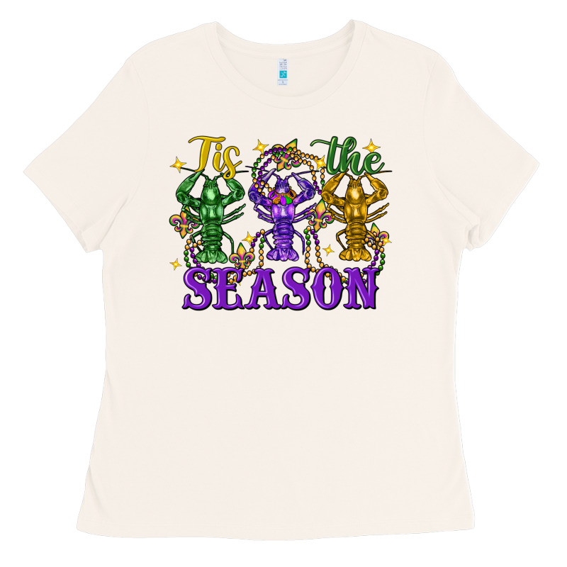 Tis The Season Crawfish Mardi Gras Ladies Tee by FaDigitalArtStudio | Teevron