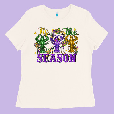 Tis The Season Crawfish Mardi Gras Ladies Tee Designed By Fadigitalartstudio