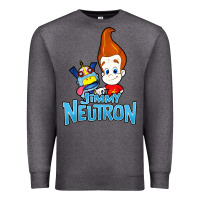 Charcoal Heather jimmy neutron goddard title vintage poster Premium Sweatshirt - artisFamous