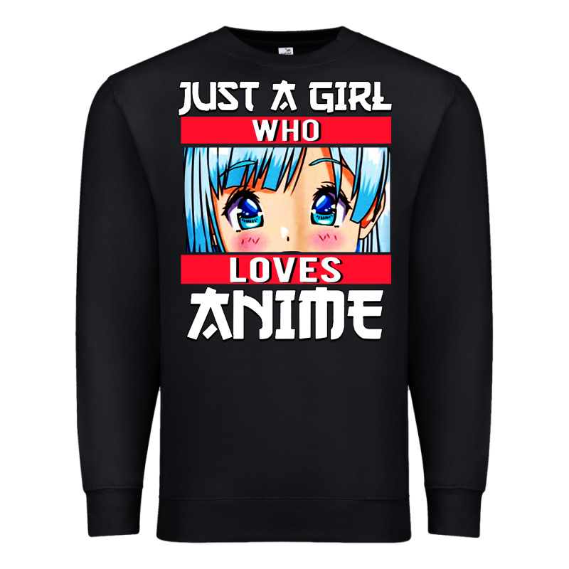 Just A Girl Who Loves Anime Japanese Cute Premium Sweatshirt by artisFamous | Teevron