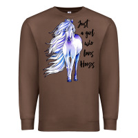 Chestnut just a girl who loves horses Premium Sweatshirt - artisFamous