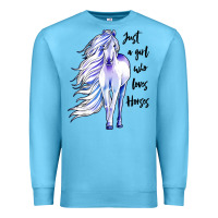 Just A Girl Who Loves Horses Premium Sweatshirt | Teevron