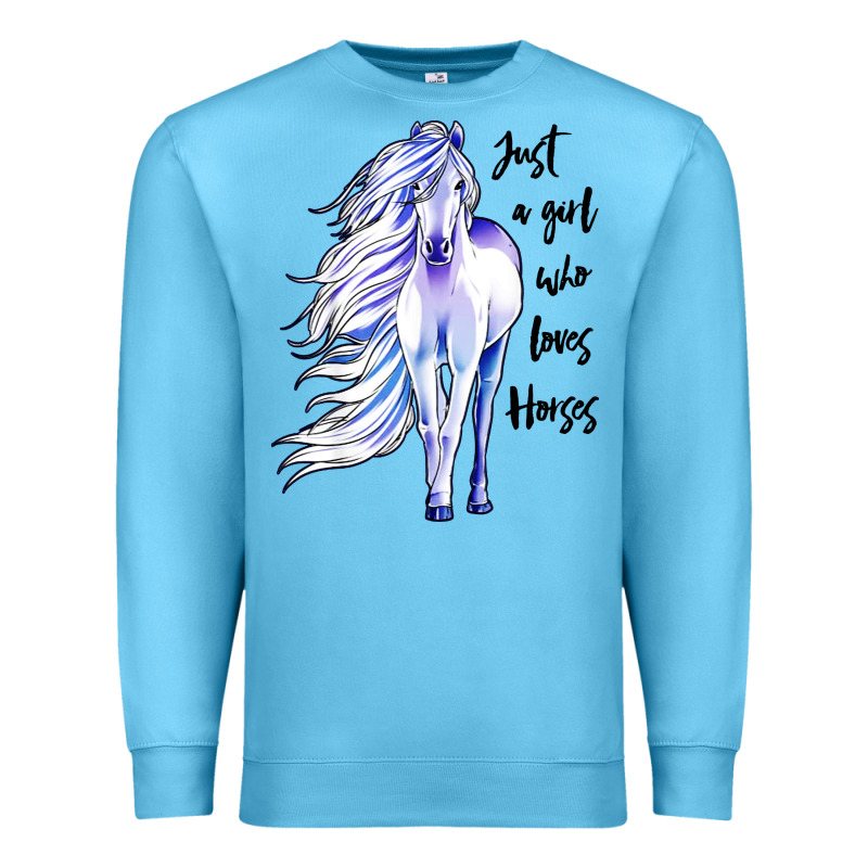 Just A Girl Who Loves Horses Premium Sweatshirt by artisFamous | Teevron