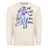 Sandshell just a girl who loves horses Premium Sweatshirt - artisFamous