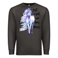 Smoke just a girl who loves horses Premium Sweatshirt - artisFamous