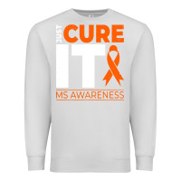 Dove Grey just cure it ms multiple sclerosis awareness Premium Sweatshirt - artisFamous