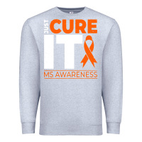 Heather Grey just cure it ms multiple sclerosis awareness Premium Sweatshirt - artisFamous