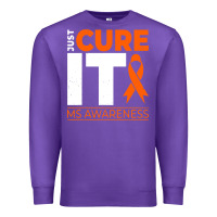 Purple just cure it ms multiple sclerosis awareness Premium Sweatshirt - artisFamous