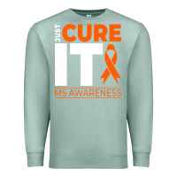 Seafoam just cure it ms multiple sclerosis awareness Premium Sweatshirt - artisFamous