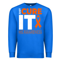 True Royal just cure it ms multiple sclerosis awareness Premium Sweatshirt - artisFamous