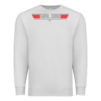 Dove Grey girl dad   daughter's father dad appreciation gift t shirt Premium Sweatshirt - artisFamous