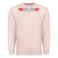Pale Pink girl dad   daughter's father dad appreciation gift t shirt Premium Sweatshirt - artisFamous