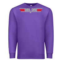 Purple girl dad   daughter's father dad appreciation gift t shirt Premium Sweatshirt - artisFamous