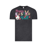 Vintage Black Happy Easter Y'all Vintage Tee - BundleAndBundleShop