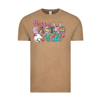 Vintage Coffee Happy Easter Y'all Vintage Tee - BundleAndBundleShop