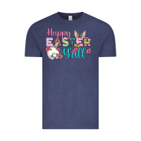 Vintage Denim Happy Easter Y'all Vintage Tee - BundleAndBundleShop