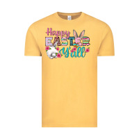 Vintage Mustard Happy Easter Y'all Vintage Tee - BundleAndBundleShop