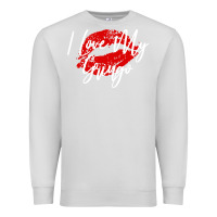Dove Grey kiss lips i love my gringo wife girlfriend premium Premium Sweatshirt - artisFamous