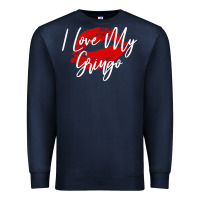 Navy kiss lips i love my gringo wife girlfriend premium Premium Sweatshirt - artisFamous