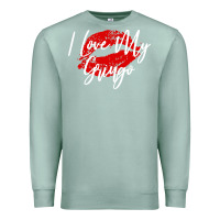 Seafoam kiss lips i love my gringo wife girlfriend premium Premium Sweatshirt - artisFamous