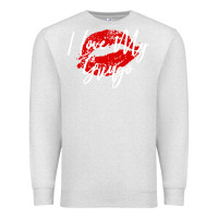 Oatmeal Heather kiss lips i love my gringo wife girlfriend premium Premium Sweatshirt - artisFamous
