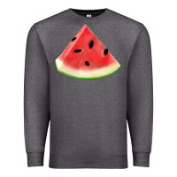 Charcoal Heather Watermelon Slice Png Premium Sweatshirt - artisFamous