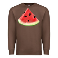 Chestnut Watermelon Slice Png Premium Sweatshirt - artisFamous