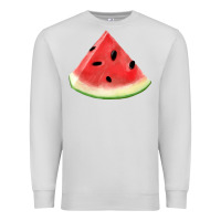 Dove Grey Watermelon Slice Png Premium Sweatshirt - artisFamous
