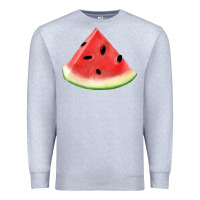 Heather Grey Watermelon Slice Png Premium Sweatshirt - artisFamous