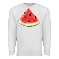 Oatmeal Heather Watermelon Slice Png Premium Sweatshirt - artisFamous