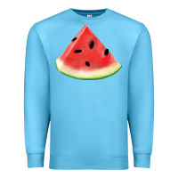 Ocean Blue Watermelon Slice Png Premium Sweatshirt - artisFamous