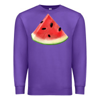 Purple Watermelon Slice Png Premium Sweatshirt - artisFamous
