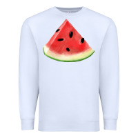 White Watermelon Slice Png Premium Sweatshirt - artisFamous