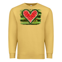Antique Gold Watermelon Heart Premium Sweatshirt - artisFamous