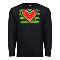 Black Watermelon Heart Premium Sweatshirt - artisFamous