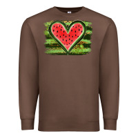 Chestnut Watermelon Heart Premium Sweatshirt - artisFamous