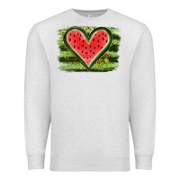 Oatmeal Heather Watermelon Heart Premium Sweatshirt - artisFamous