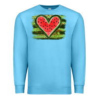 Ocean Blue Watermelon Heart Premium Sweatshirt - artisFamous