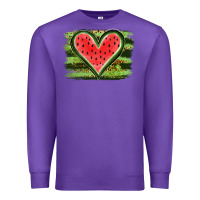 Purple Watermelon Heart Premium Sweatshirt - artisFamous