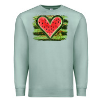 Seafoam Watermelon Heart Premium Sweatshirt - artisFamous