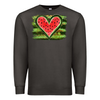 Smoke Watermelon Heart Premium Sweatshirt - artisFamous