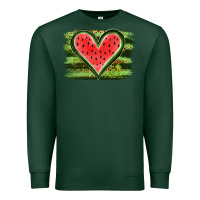 Sports Green Watermelon Heart Premium Sweatshirt - artisFamous