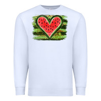 White Watermelon Heart Premium Sweatshirt - artisFamous