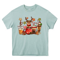 Arona christmas reindeer coffee Heavy Core Tee - CowGirlArtShop