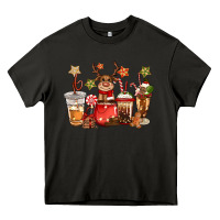 Asphalt christmas reindeer coffee Heavy Core Tee - CowGirlArtShop