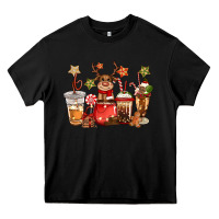 Christmas Reindeer Coffee Heavy Core Tee | Teevron