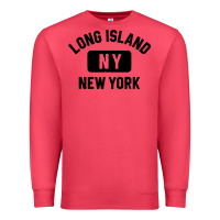 Cardinal long island ny gym style distressed amber print Premium Sweatshirt - artisFamous