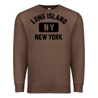 Chestnut long island ny gym style distressed amber print Premium Sweatshirt - artisFamous