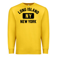 Lemon long island ny gym style distressed amber print Premium Sweatshirt - artisFamous